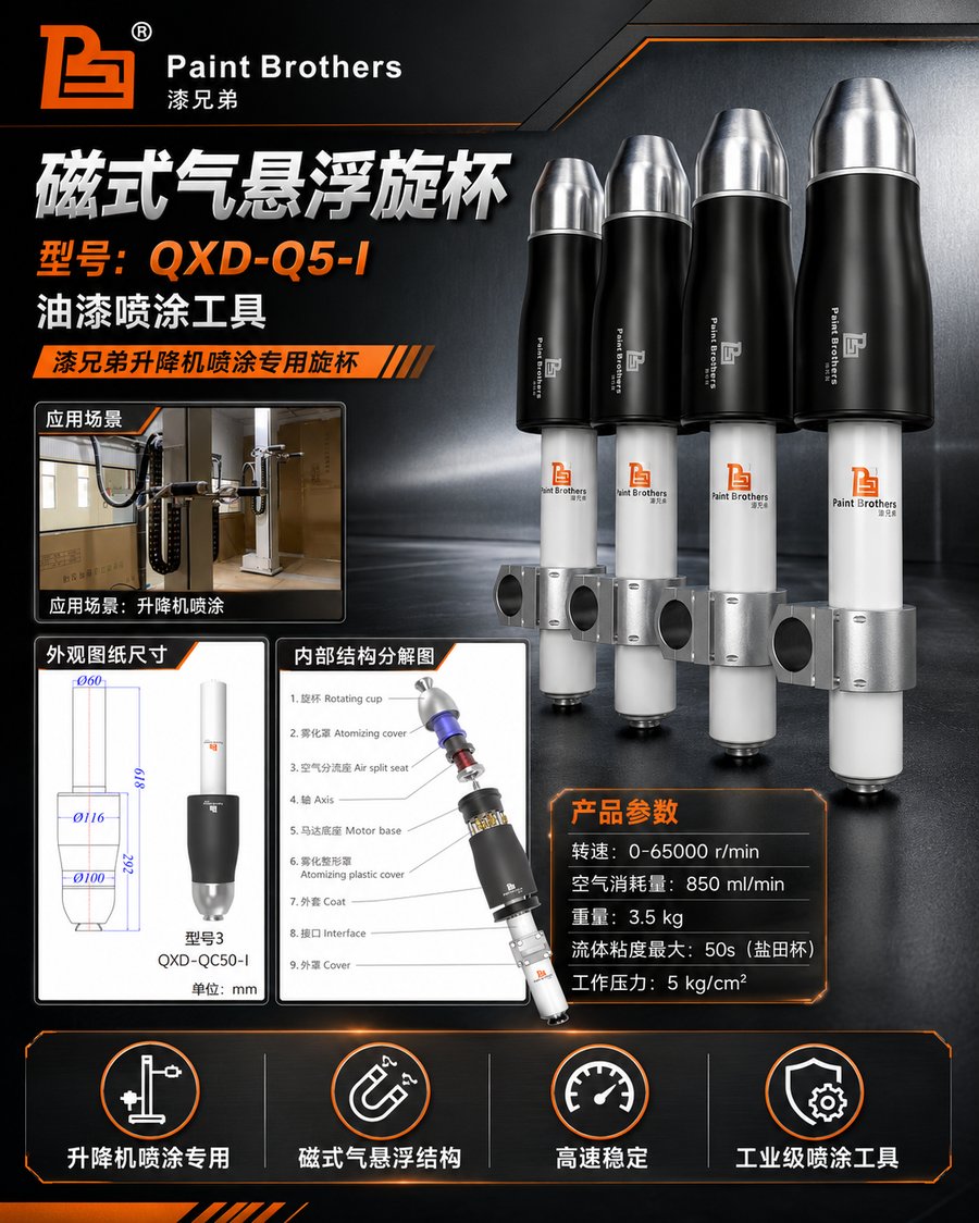 磁式气悬浮旋杯 QXD-Q5-I 升降机喷涂专用